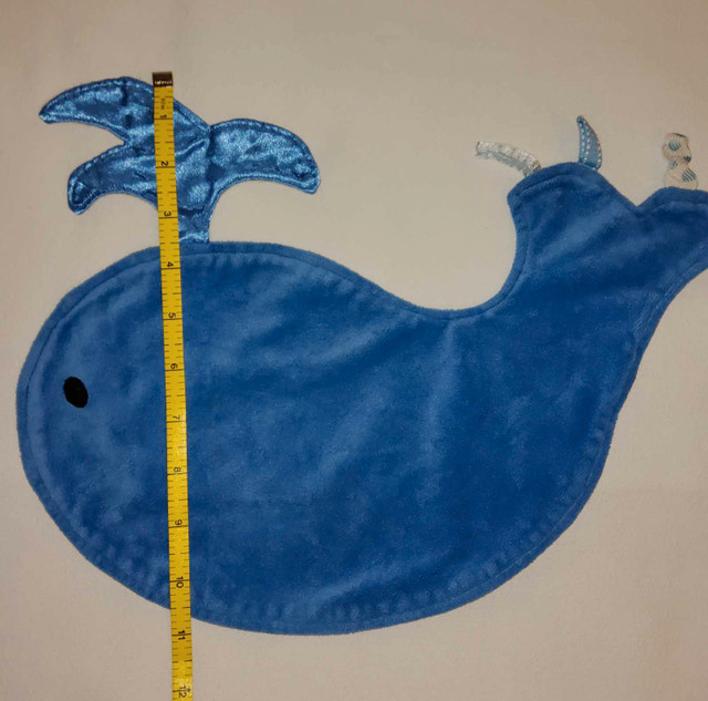 Blue Whale Shaped Baby Security Blanket Lovey Toy with Blow Hole in Toys & Games in Truro - Image 3