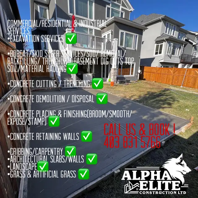 Concrete Driveways / Sidewalks / Patios / walls / Excavation62863253447426121