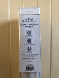 White Zebra roller blind 27” x 84” unopened box