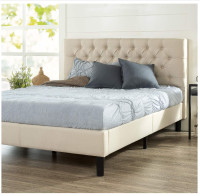Queen bed- Upholstered Platform Bed Frame