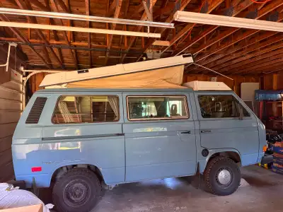 Baby Blue Westfalia, fully camperized, amazing condition, only 3rd owner, low mileage for age, full...