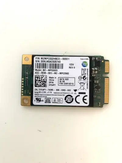 SAMSUNG / Dell Laptop 07C4P7 PM830 32GB SSD, Mini PCIe mSATA, MZ, View more