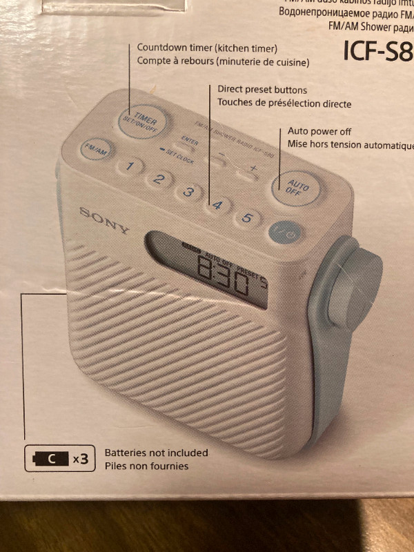 SONY ICF-S80 FM\AM SHOWER RADIO in Other in City of Toronto - Image 3