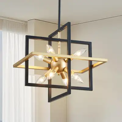 Majhoiw Geometric Dining Room Chandelier 8 Lights Modern Pendant, View more
