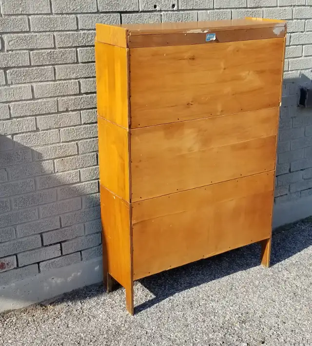 Prestonia barrister bookcase gold 3 tier 4 part gold oak no door in Bookcases & Shelving Units in Ottawa - Image 11