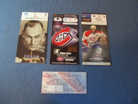 LOT OF 4 CANADIENS HOCKEY TICKET STUBS-1990'S-BOSTON-MIGHTY DUCK