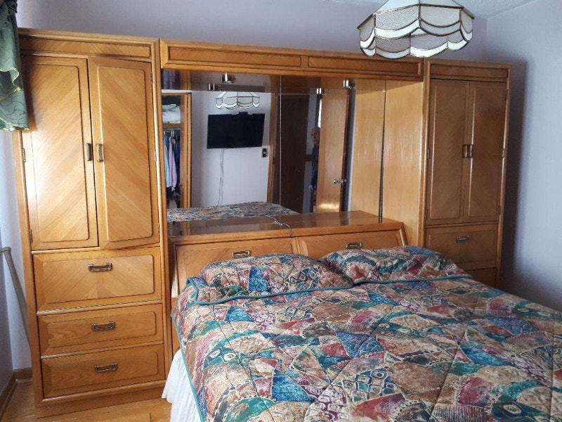 Oak Bedroom Wall Unit or make an offer Beds & Mattresses Barrie