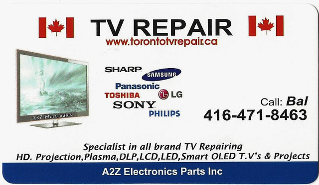 TV REPAIR MISSISSAUGA, TV REPAIR BRAMPTON | ALL MAKES & MODELS in General Electronics in Mississauga / Peel Region - Image 4