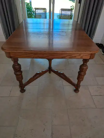 Solid Wood Dining Table + Hutch – Priced for Quick Pickup$110, View more