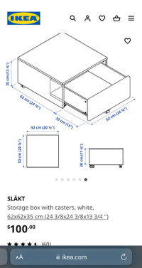IKEA storage drawer on wheels 