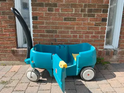 This wagon is in excellent condition. Seats 2 children with room for bags to bring along. Door opens...