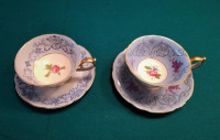 2 Royal Bayreuth Tea Cups And Saucers #53