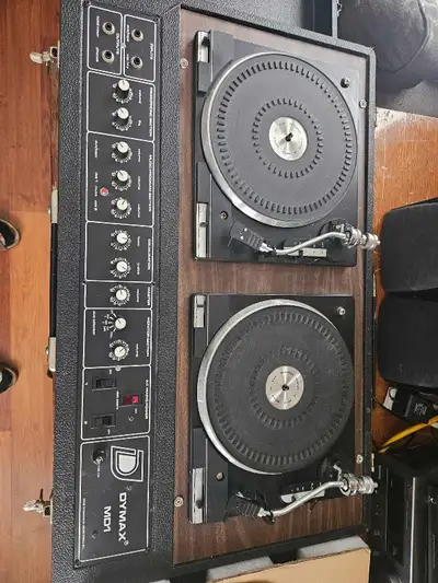DYMAX MD1 dual turntable dj setup, View more
