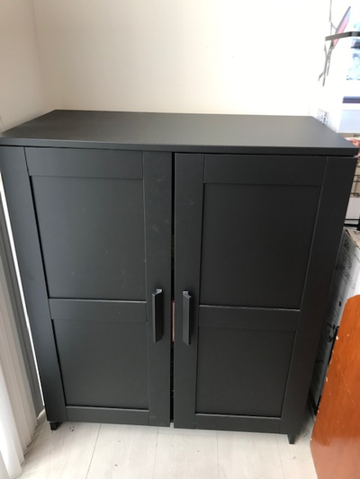 Ikea Brimnes / Modern Black Storage Cabinet / Accent Cupboard, View more