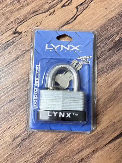 LYNX Products 1 3/4" Key Padlock - Hardened Steel Shackle, View more