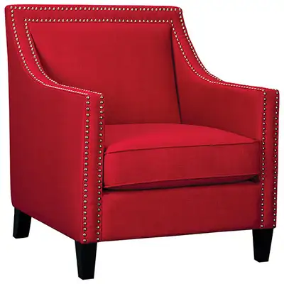 Accent Chair with Nailhead Trim in Berry, View more