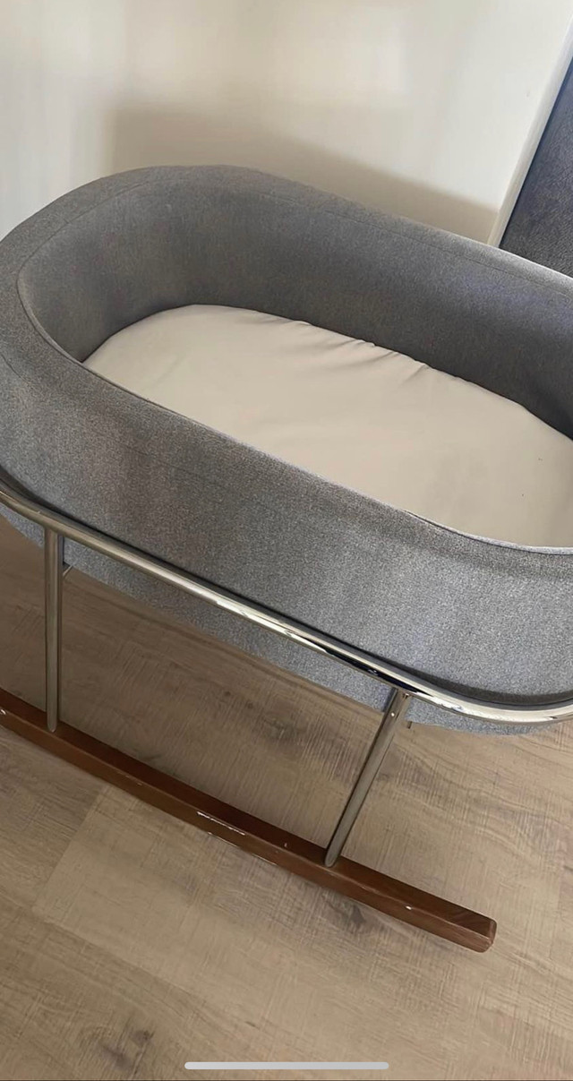 Monte Bassinet and mattress with wooden stand (WESTCOAST KIDS) | Cribs |  Calgary | Kijiji