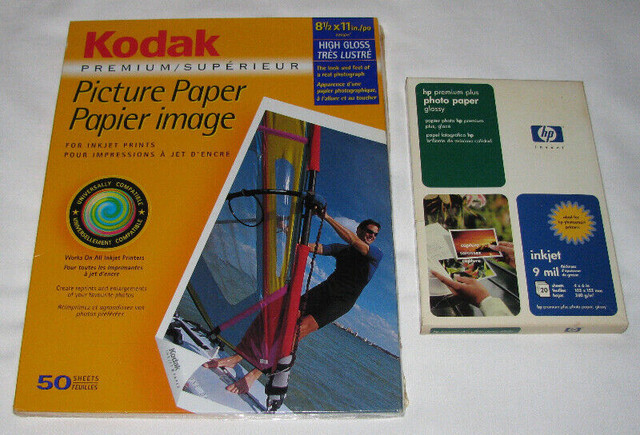 Premium Printer Photo Paper 20+50 Sheets hp 4X6 & Kodak 8.5X11 in Printers, Scanners & Fax in Saint John