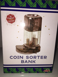 Americans coins sitter coin bank