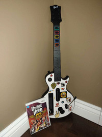 Wii Guitar Hero Controller w/ Aerosmith Game Exc. Cond.