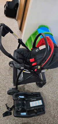 Graco Red & Black Stroller/Baby Car Seat