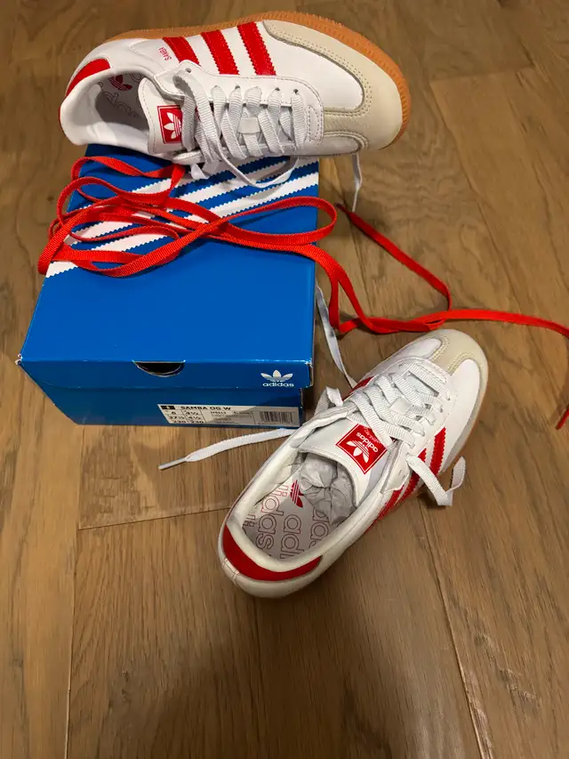Brand New Adidas Samba Red/White Women's shoe62864362720897122