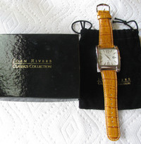 Joan Rivers Watch with Date & Brown Leather Strap Unworn