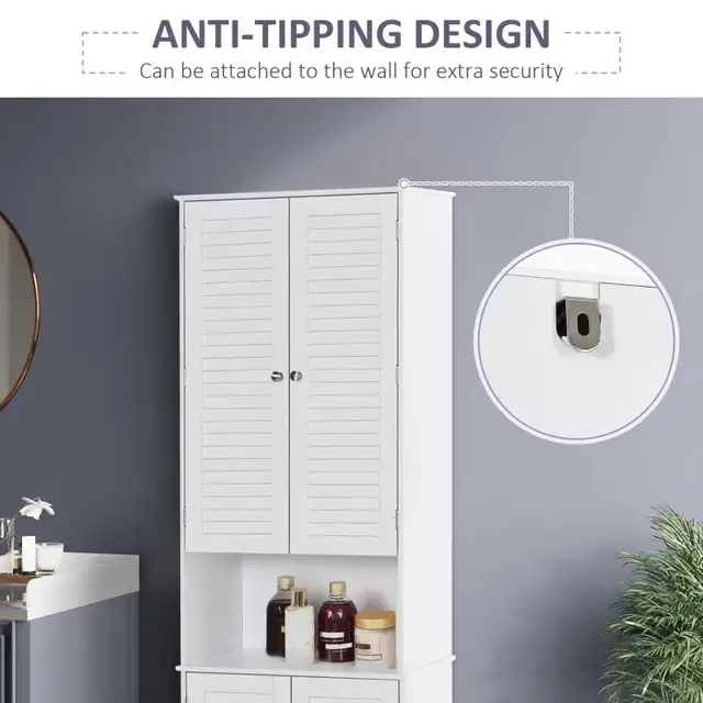 72" Tall Bathroom Storage Cabinet, Slim Bathroom Cabinet  in Storage & Organization in Markham / York Region - Image 11