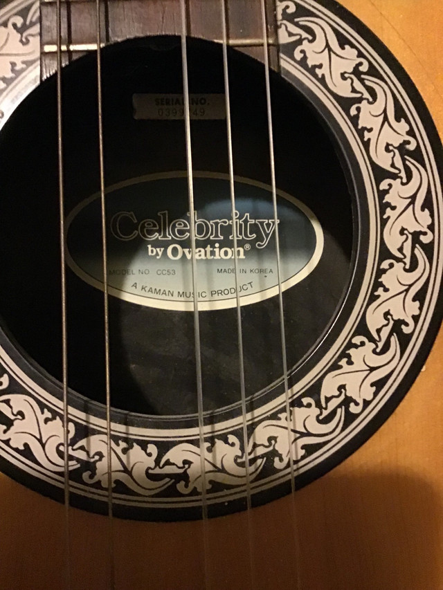 Celebrity by Ovation-1990’s Natural Nylon String in Guitars in Medicine Hat