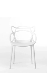 6 White Master Dining Chairs