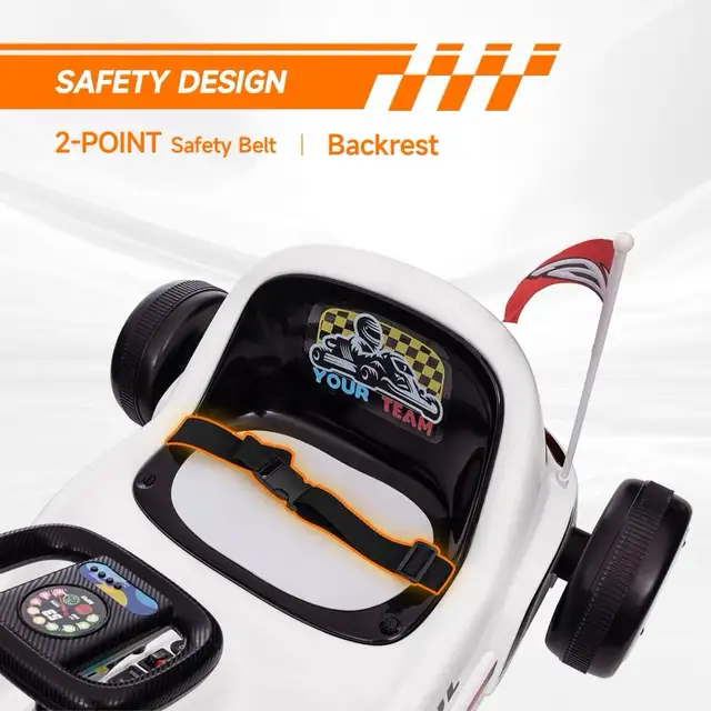 Dual motors Electric Go Kart  Aged 3-5 Kids Music, Light, Horn in Toys & Games in Markham / York Region - Image 6
