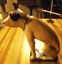 Vintage Wooden  Advertising  Statue. Nipper (RCA Victor)