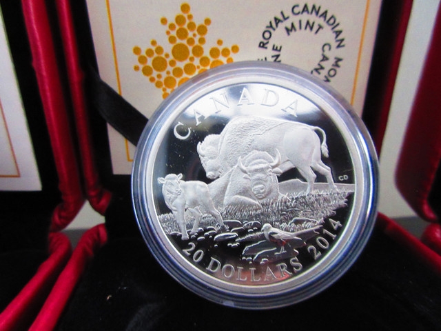 2014 THE BISON 4 x 1oz Silver Proof Coins Complete Set Canada in Arts & Collectibles in Calgary - Image 4