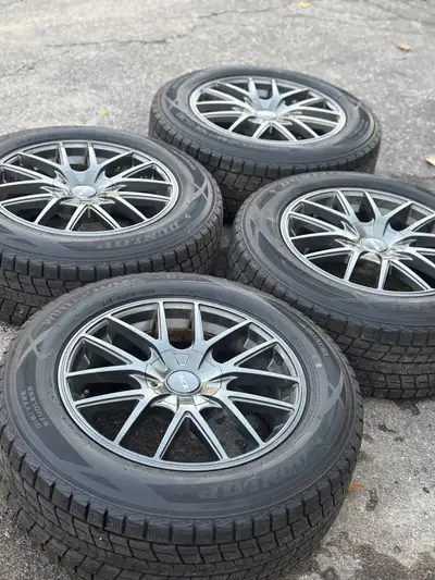 18”Touren(5x108/5x114)+245/60/R18 Dunlop snow-RAV4/SantaFe/XC90/Edge/FPace/IPace/Velar Set of Authen...