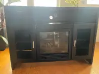 Tv stand with electric fireplace 