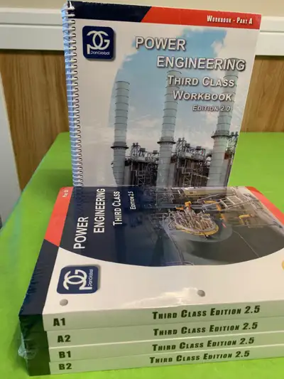 NEW full set, unopened 3rd class Power Engineering books 2.5 and work book 2.0 Curb side pick up poi...