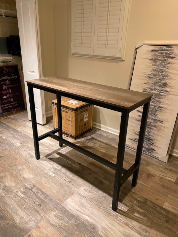 Bar Table with Solid Metal Frame,Counter Height Table Kitchen B in Dining Tables & Sets in Oshawa / Durham Region - Image 3