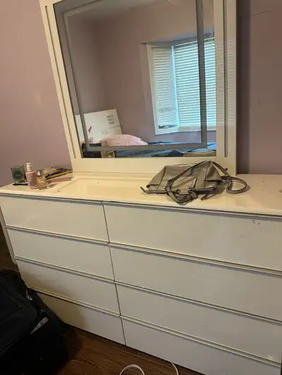 IKEA Malm White Dresser with Mirror, View more