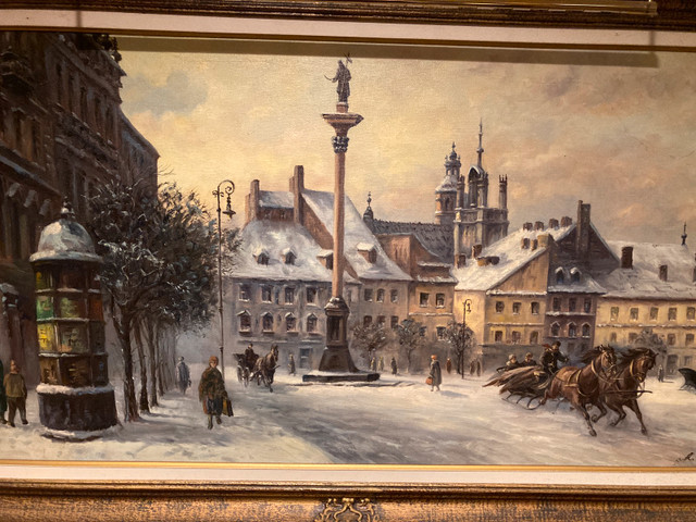 Peinture de la place Royale de Varsovie  dans Art et objets de collection  à Laval/Rive Nord - Image 3