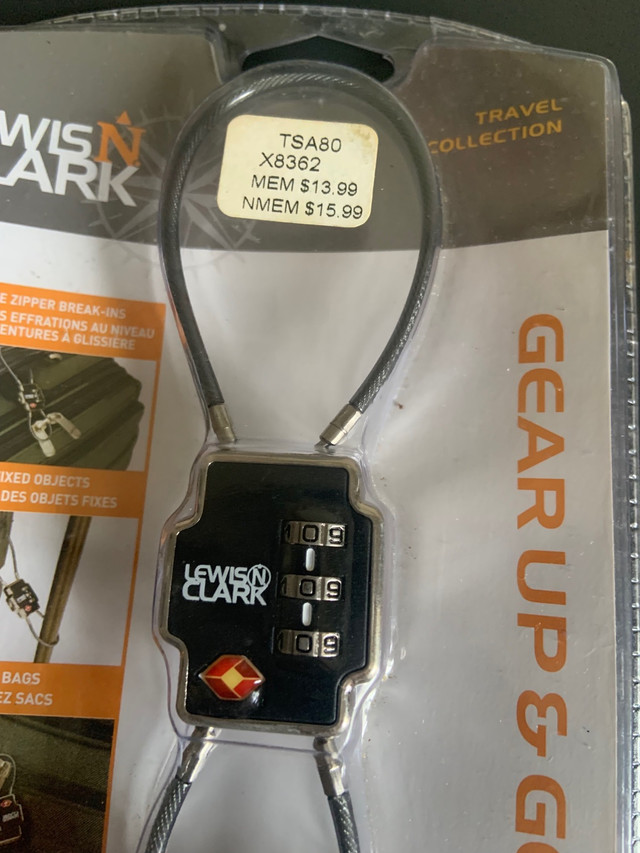 NEW IN PACKAGE ‘ LEWIS CLARK ‘ LOCKDOWN TRIPLE SECURITY LOCK ! in General Electronics in Mississauga / Peel Region - Image 2