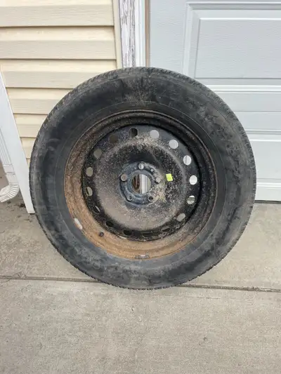 Full size 20” steel wheel and tire - spare 