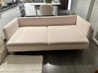 IKEA light pink couch / sofa, 2.2 x 1m, no damage or petting, View more