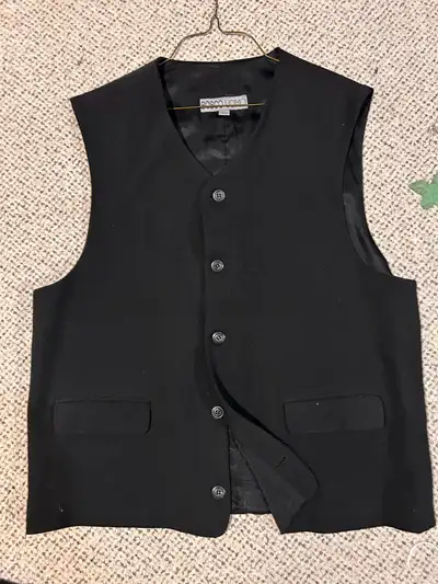 Vest Suit Men’s - Black Large 5 button, View more