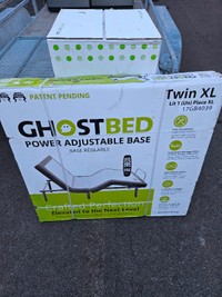 Twin XL GhostBed Adjustable Base and Mattress Combo Bundle New