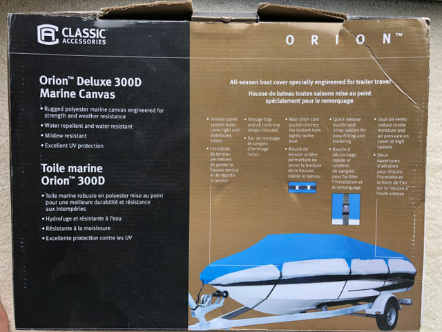 Classic Accessories Orion all season/trailering boat cover in Boat Parts, Trailers & Accessories in Belleville - Image 2