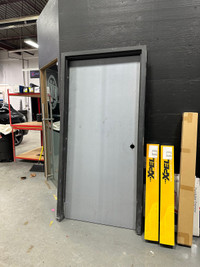 Steel door with frame. 