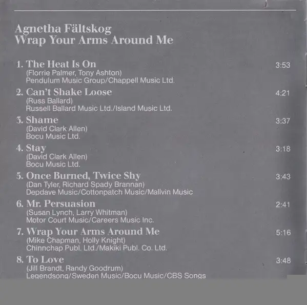 AGNETHA FALTSKOG ABBA Wrap Your Arms Around Me 1983 CD Original in CDs, DVDs & Blu-ray in City of Montréal - Image 4