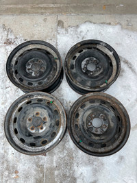 (4) 16" 5x114.3mm steel wheels