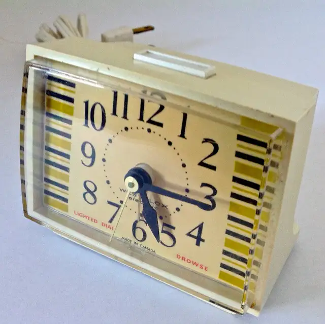 Vintage 1970. Collection. Electric alarm clock WESTCLOX63417636195201123