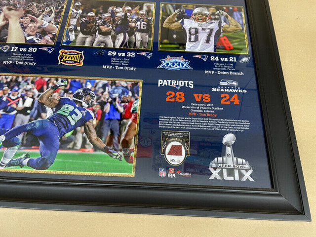 New England Patriots 4x Super Bowl Champions Large Framed Photo in Arts & Collectibles in Regina - Image 3